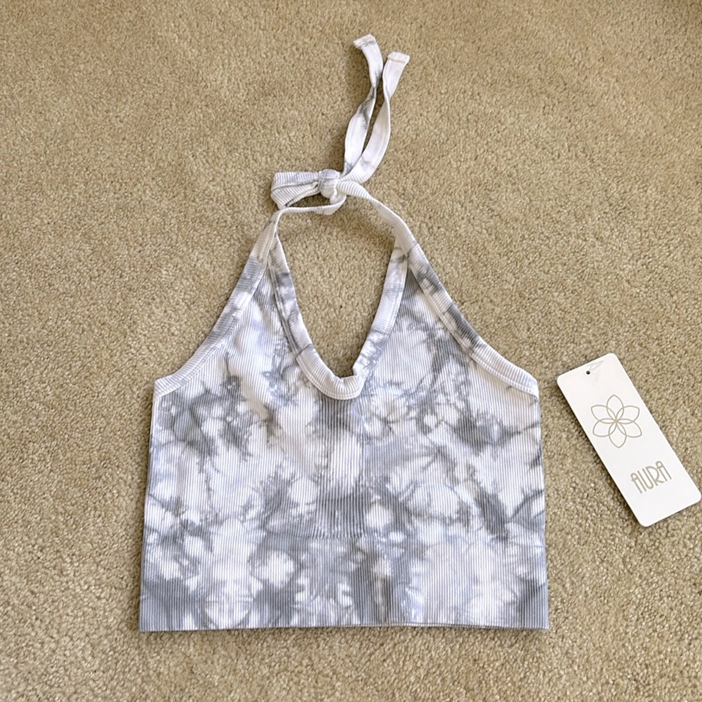 Tie Dye Ribbed Halter Top